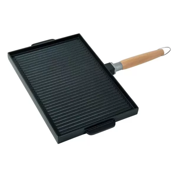 MasterPan Innovative Series 15 in. Cast Aluminum Nonstick Grill Pan in Black