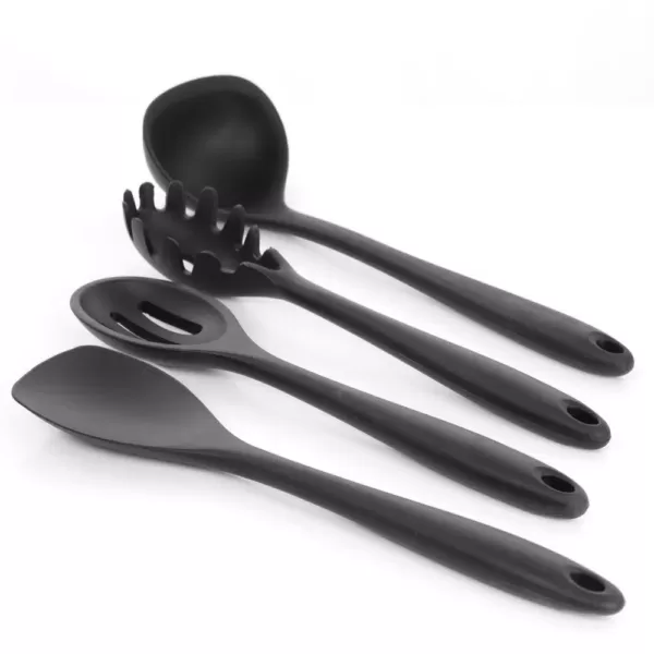 MegaChef Black Silicone Cooking Utensils (Set of 12)