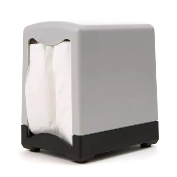 Mind Reader Freestanding Black 7 in. Interfold Table Top Napkin Dispenser (2-Pack)