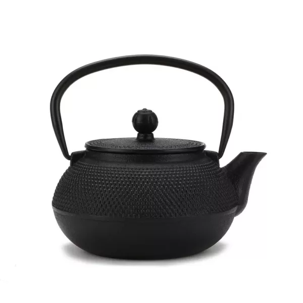 Mind Reader 3.75-Cup Black Japanese Style Cast Iron Tetsubin Tea Pot with Infuser