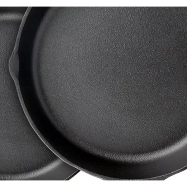 NutriChef 6-Piece Cast Iron Nonstick Skillet Set in Black