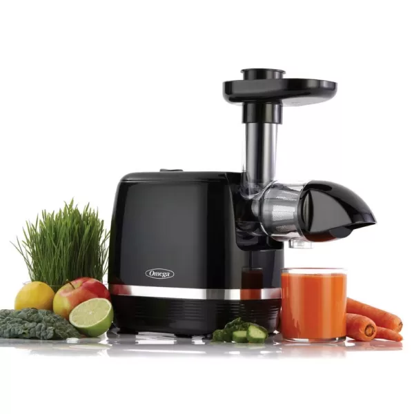 Omega Cold Press Black 365-Juicer Slow Masticating Juice Extractor