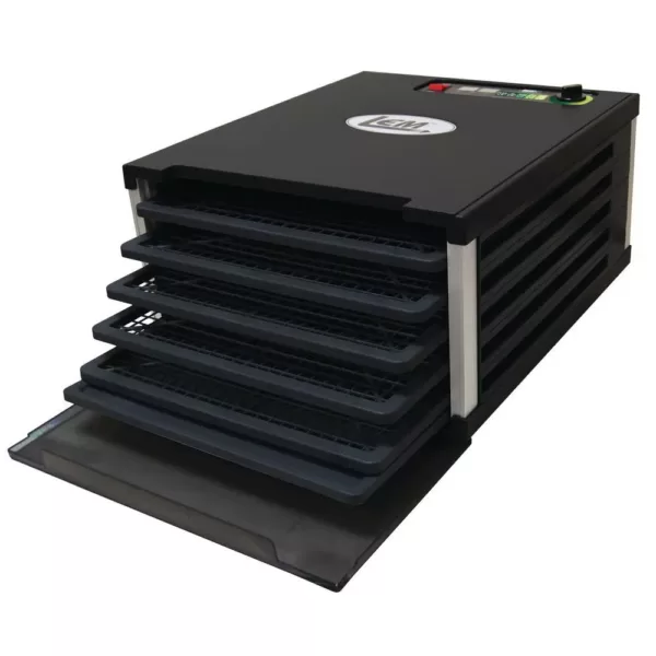 LEM 5-Tray Black Food Dehydrator with Built-In Timer