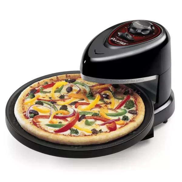 Presto Pizzazz Plus Rotating Pizza Oven 1235 Watts with Built-In Timer