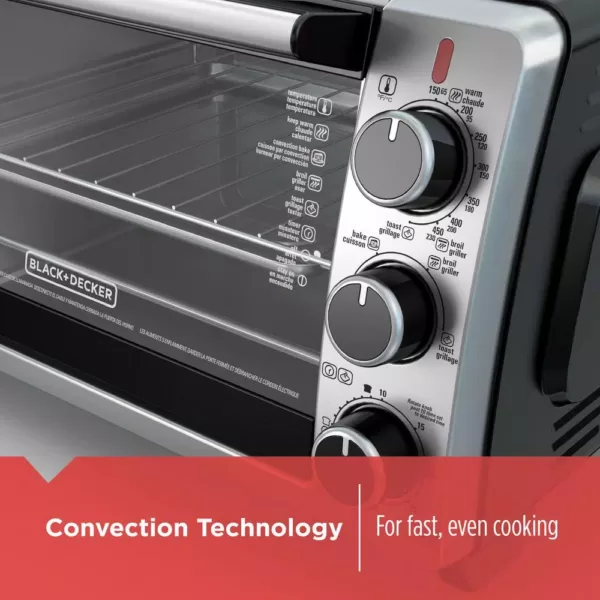 BLACK+DECKER 6-Slice in Black Toaster Oven