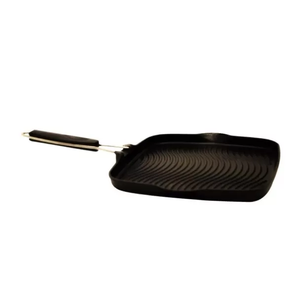 Starfrit 11 in. Cast Aluminum Nonstick Grill Pan in Black