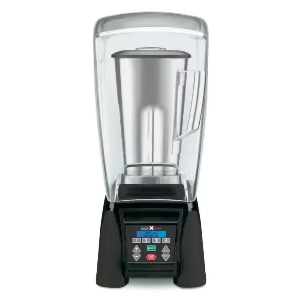 Waring Commercial Xtreme 64 oz. 10-Speed Stainless Steel Blender Silver with 3.5 HP, LCD Display, Programmable and Sound Enclosure