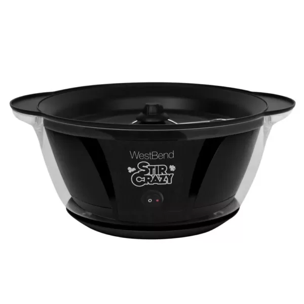 West Bend 6 oz. Black with Improved Butter Melting Stir Crazy Electric Hot Oil Popcorn Popper