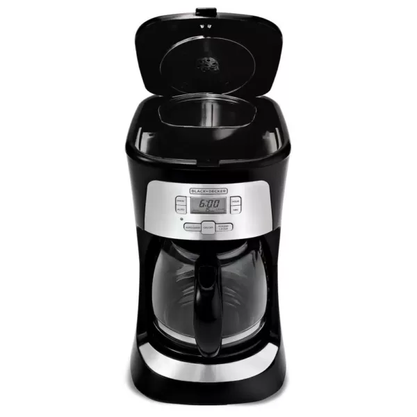 BLACK+DECKER 12-Cup Programmable Stainless Steel Drip Coffee Maker with Glass Carafe