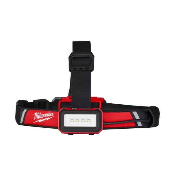 Milwaukee 600 Lumens LED USB Rechargeable Low-Profile Hard Hat Headlamp W/ Extra REDLITHIUM USB Battery