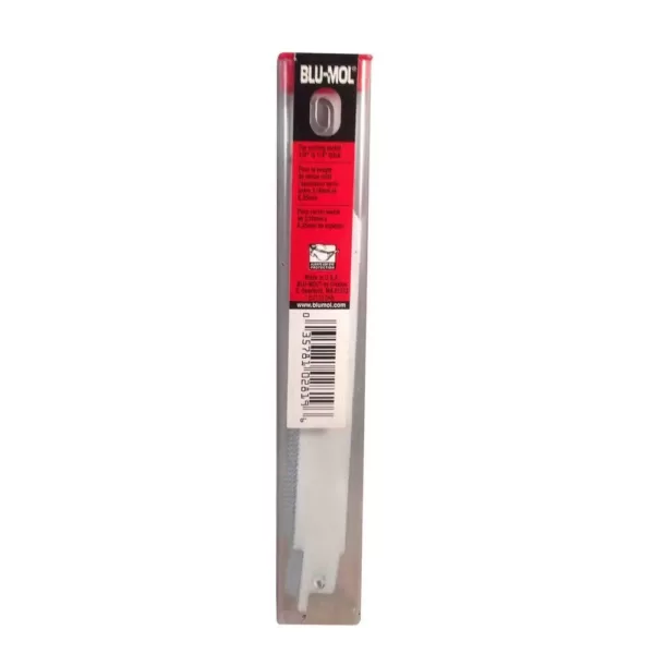 BLU-MOL 6 in. x 3/4 in. x 0.035 in. 14 Teeth per in. Metal Cutting Bi-Metal Reciprocating Saw Blade (5-Pack)