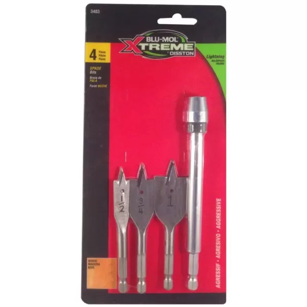 BLU-MOL Xtreme Spade Bit Set (4-Piece)