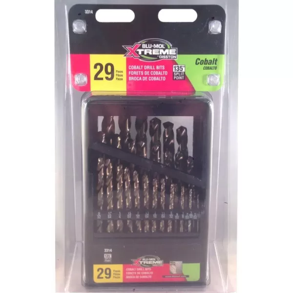 BLU-MOL Xtreme Cobalt Drill Bit Set (29-Piece)