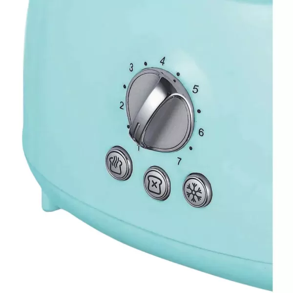 Brentwood Retro 2-Slice Blue Extra-Wide Slot Toaster with Cool-Touch Exterior