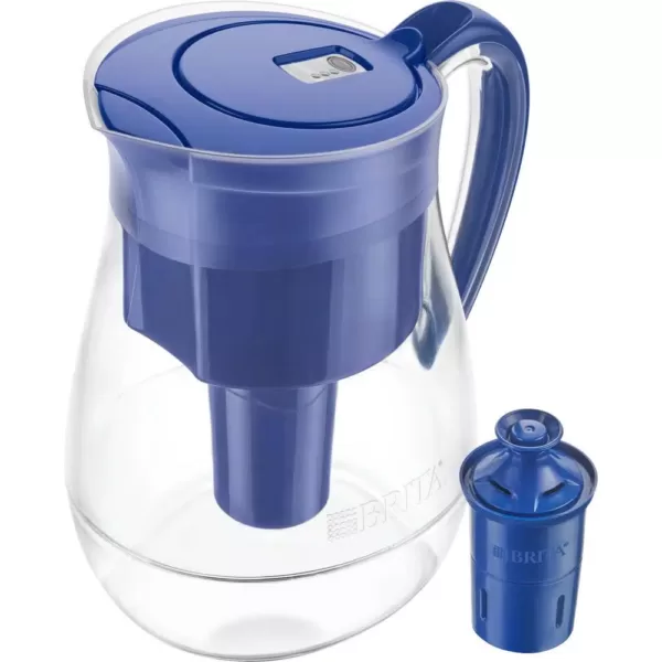 Brita Monterey 10-Cup Water Filter Pitcher in Blue with Longlast Filter, BPA Free