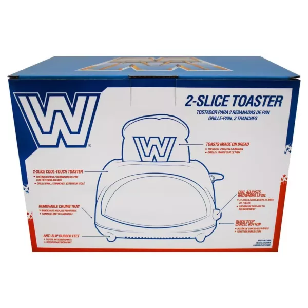 Uncanny Brands Blue WWE Retro Two-Slice Toaster -- 600 Watts