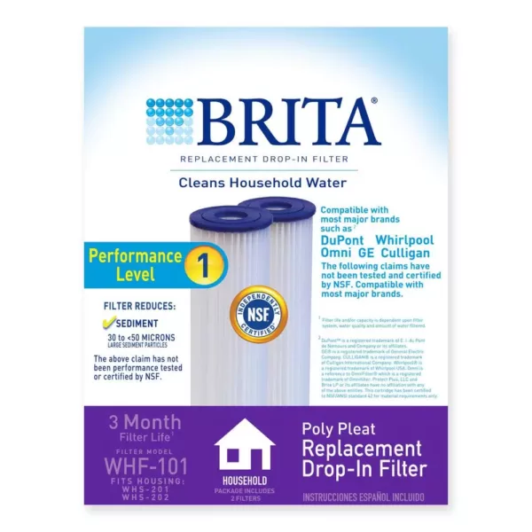 Brita Universal Poly Pleat Cartridge (2-Pack)