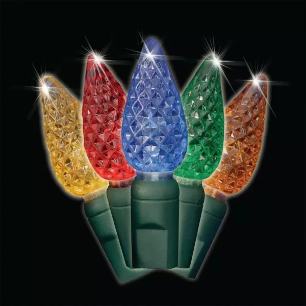 Brite Star Battery-Operated 35-Light Multi-Color C6 LED Light Set (Set of 2)