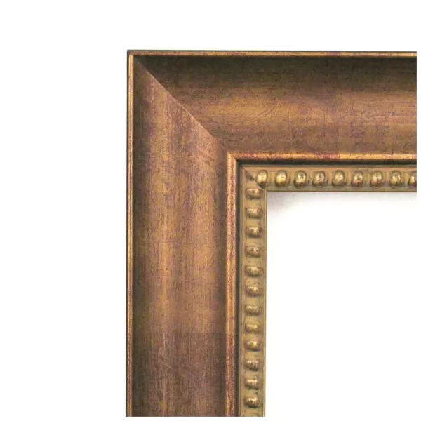 Amanti Art Manhattan 24 in. W x 24 in. H Framed Square Beveled Edge Bathroom Vanity Mirror in Bronze Bronze