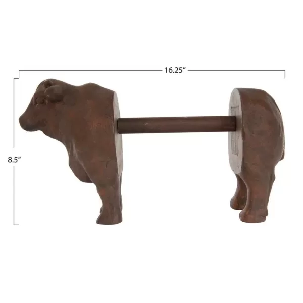 3R Studios Freestanding Brown Cow Shaped Paper Towel Holder