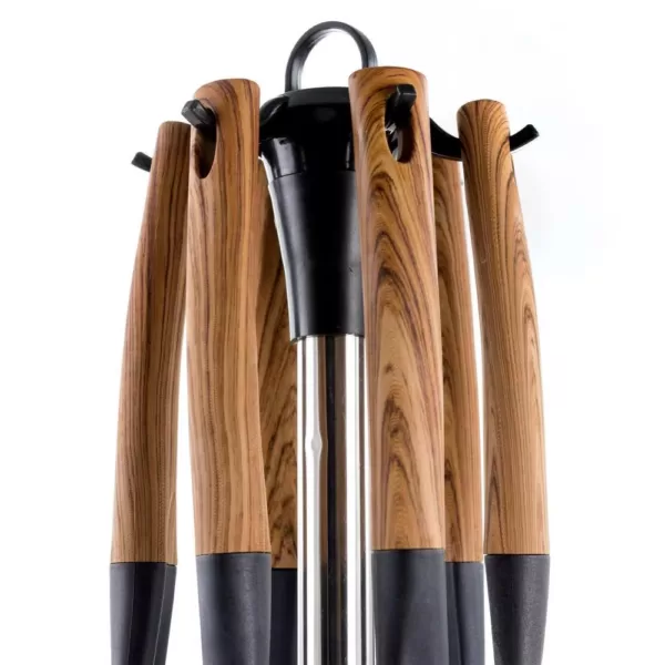 MegaChef Black Nylon Cooking Utensils with Wood Design (Set of 7)