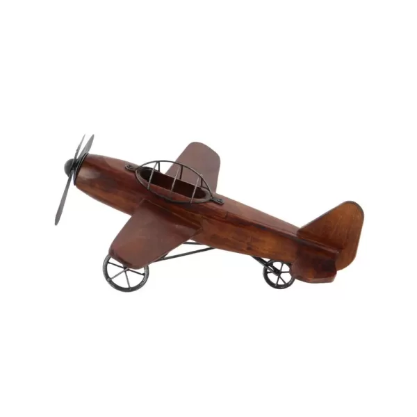 LITTON LANE Vintage Plane Wood and Metal Decor