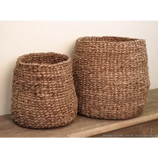 Zentique Concave Hand Woven Seagrass Medium without Handles Basket