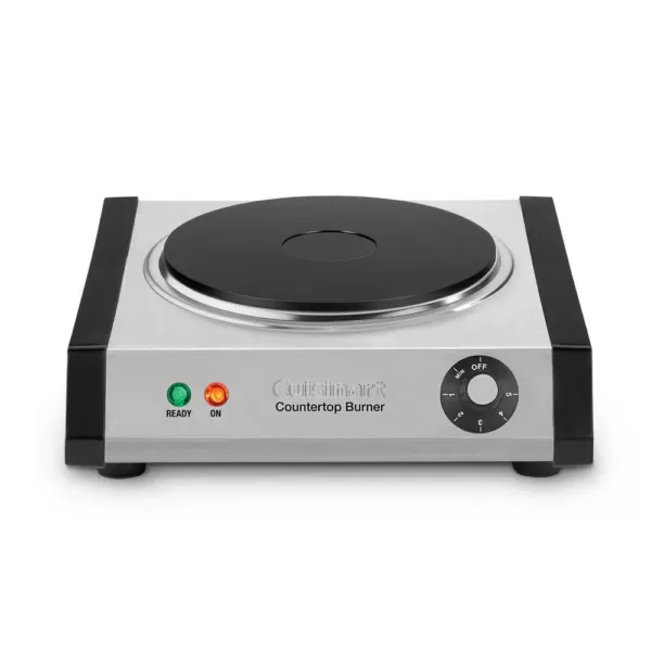 Cuisinart Single Burner 7.5 in. Brushed Stainless Cast Iron Hot Plate with Temperature Control