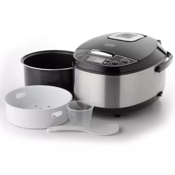 AROMA 12-Cup Brushed Stainless Steel Rice Cooker