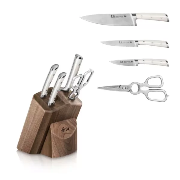 Cangshan S1 Series German Steel Forged 5-Piece Starter Knife Block Set in Walnut