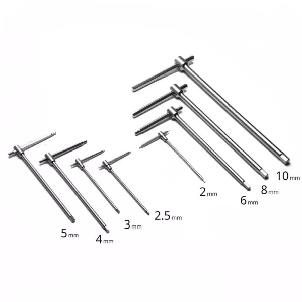 Capri Tools Metric Sliding T-Handle Hex Wrench Set with Mechanic's Tray (8-Piece)