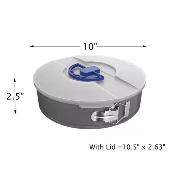 Classic Cuisine 10 in. Nonstick Springform Cake Pan and Lid Set (2-Piece)