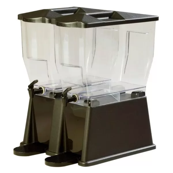 Carlisle 3 gal. Double Reservoir Economy Trim Polycarbonate Beverage Dispenser in Black