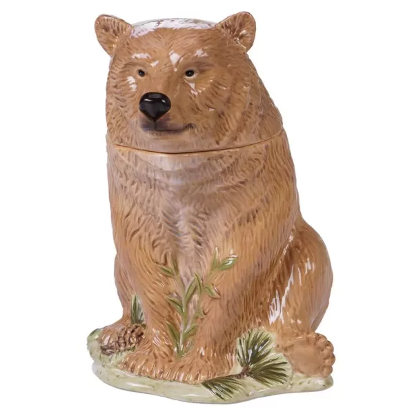 Certified International Mountain Retreat Multi-Colored 11.75 in. 3-D Bear Cookie Jar