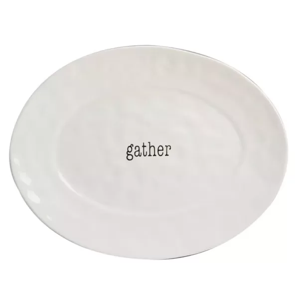 Certified International It's Just Words Multi-Colored 16 in. x 12 in. Ceramic Oval Platter