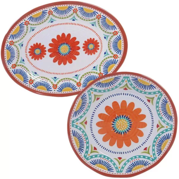 Certified International Vera Cruz 2-Piece Melamine Platter Set