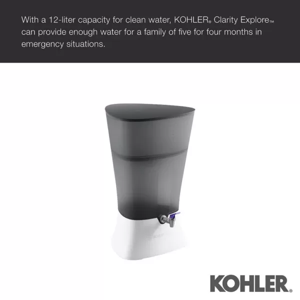 KOHLER Clarity Explore Recreational Water Filter Cartridge System in Charcoal Ombre