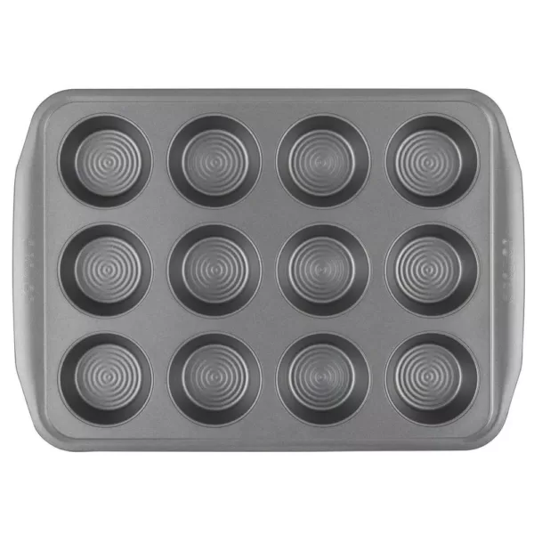 Circulon 12-Cup Gray Nonstick Bakeware Muffin Pan