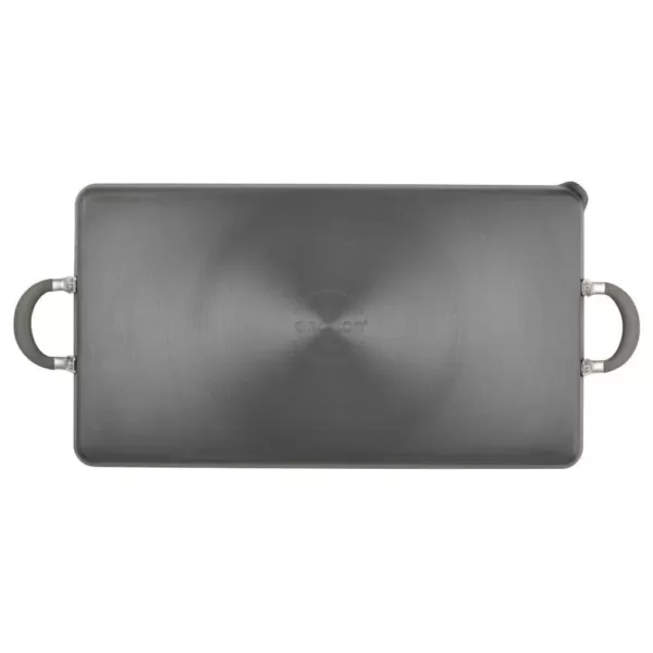 Circulon Elementum Hard-Anodized Nonstick Double Burner Griddle, 10-Inch x 18-Inch, Oyster Gray