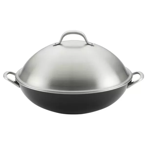 Circulon Ultimum Forged Aluminum Nonstick Covered Wok, 13.75 in., Black