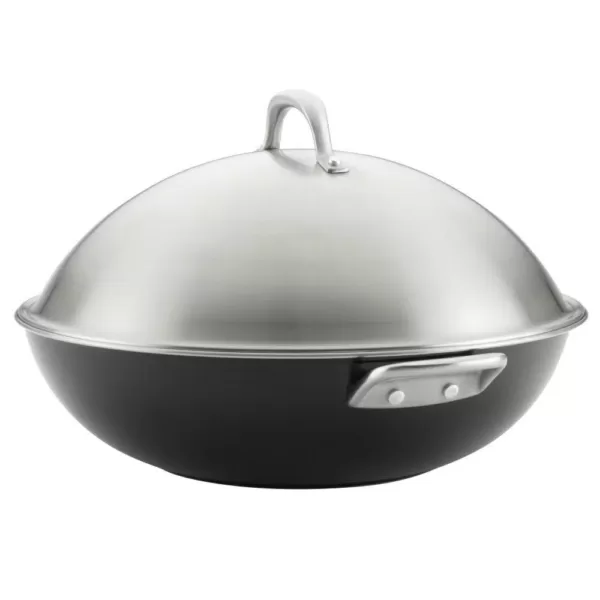 Circulon Ultimum Forged Aluminum Nonstick Covered Wok, 13.75 in., Black