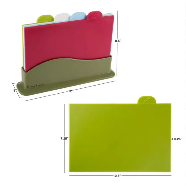 Classic Cuisine 5-Piece Plastic Cutting Board Set