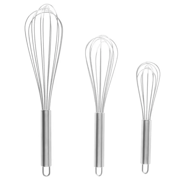 Classic Cuisine Stainless Steel Wire Whisk (Set of 3)