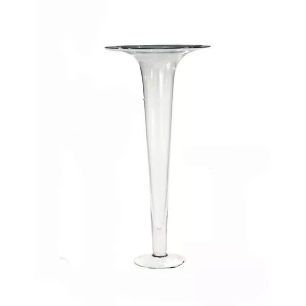 Abigails Trumpet Clear Glass Decorative Vase