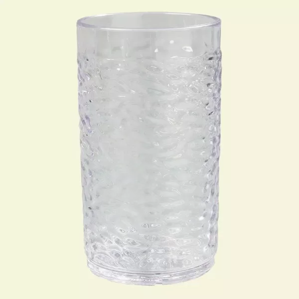 Carlisle 8 oz. SAN Plastic Pebble Optic Tumbler in Clear (Case of 24)