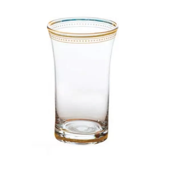 Abigails 11 oz. Clear Tumbler with Gold Trim (Set of 4)