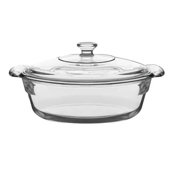 Libbey Baker's Premium 2 Qt. Glass Casserole with Cover