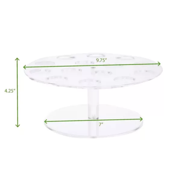 Mind Reader 9.75 in. W x 4.25 in. H x 9.75 in. L Round Clear Acrylic 14-Slot Ice Cream Cone Holder Food Cone Serving Tray