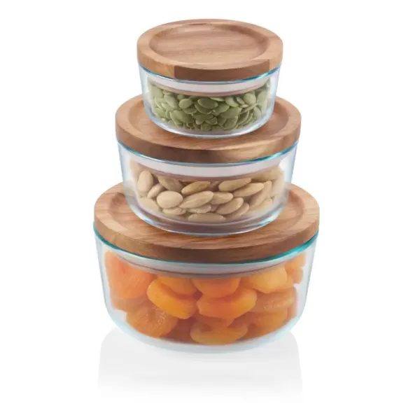 Pyrex Simply Store 6-Piece Glass Storage Container Set