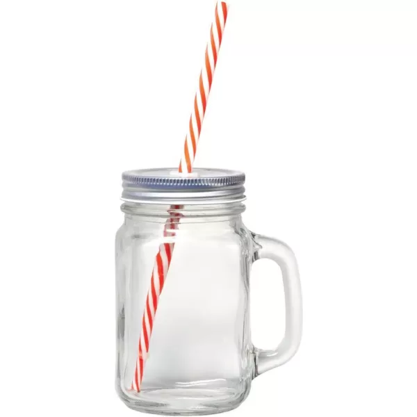 Starfrit 12-Piece Glass Mason Jar Set with Eco-Friendly Reusable Straws